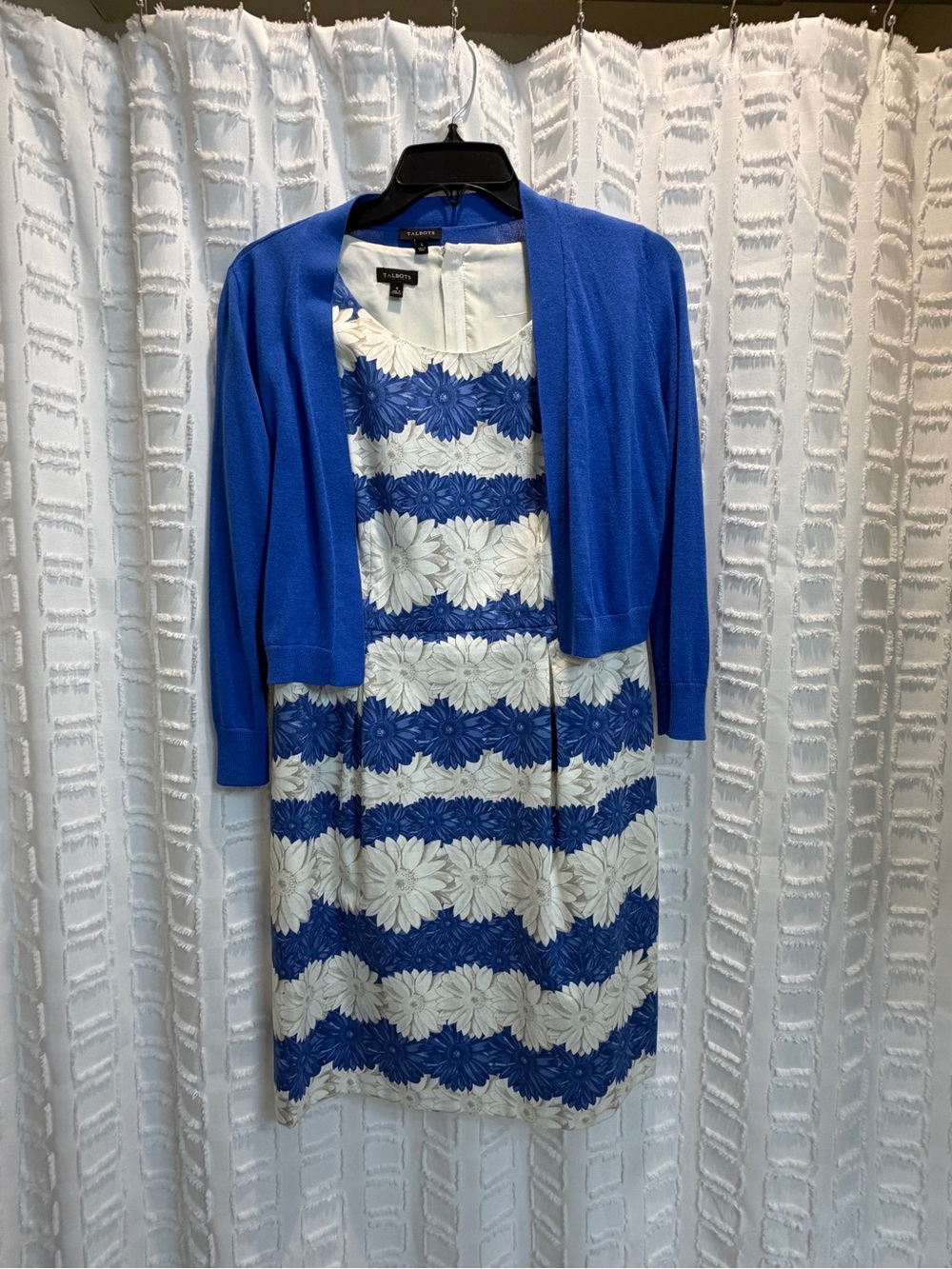 Talbots Dress with Blue Sweater